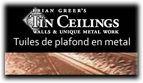 Tuiles de plafond en metal